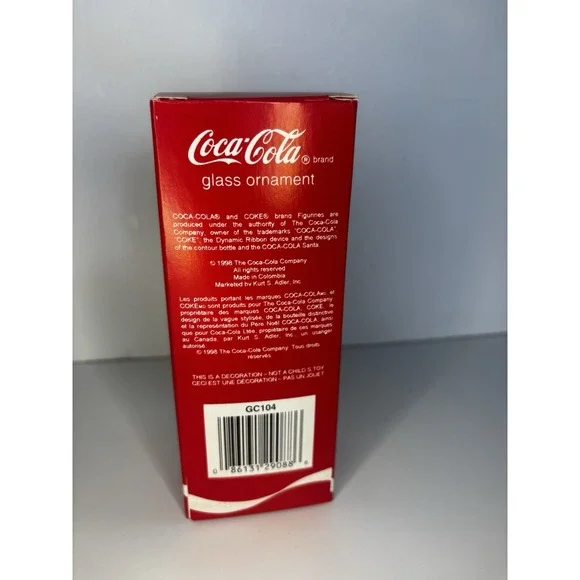 Vintage‎ European Style Coca Cola Bottle Glass Christmas Ornament - lot of 5 - Picture 11 of 12